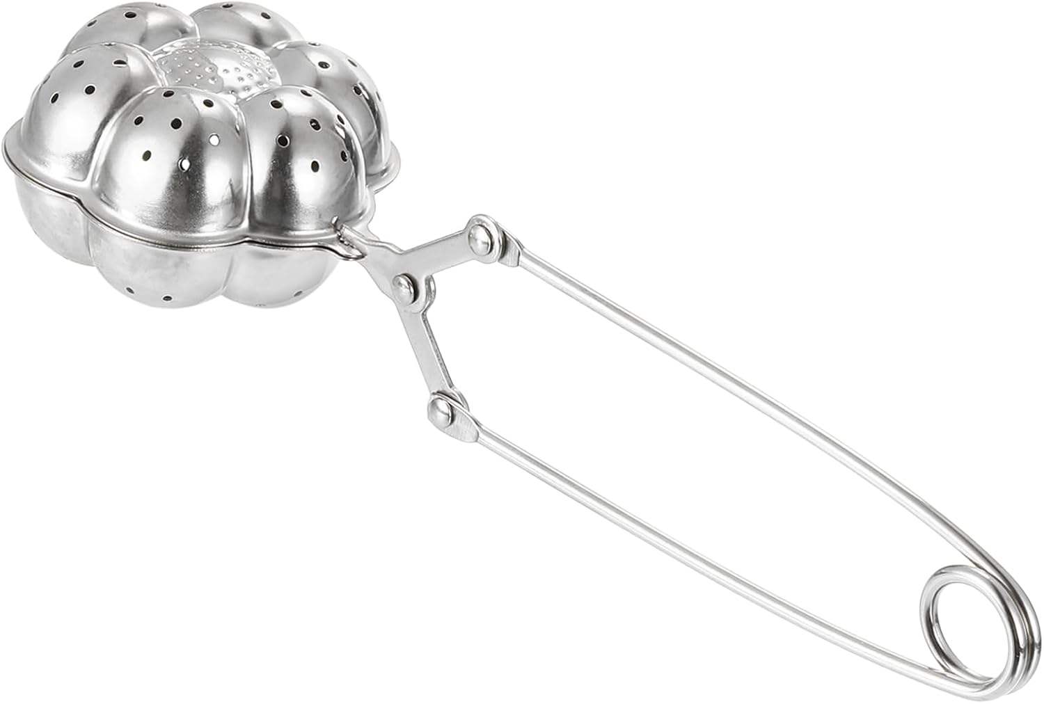 Stainless Steel Pumpkins Snap Tea Ball Infuser with Handle,Tea Strainer for Brew Loose Leaf Tea