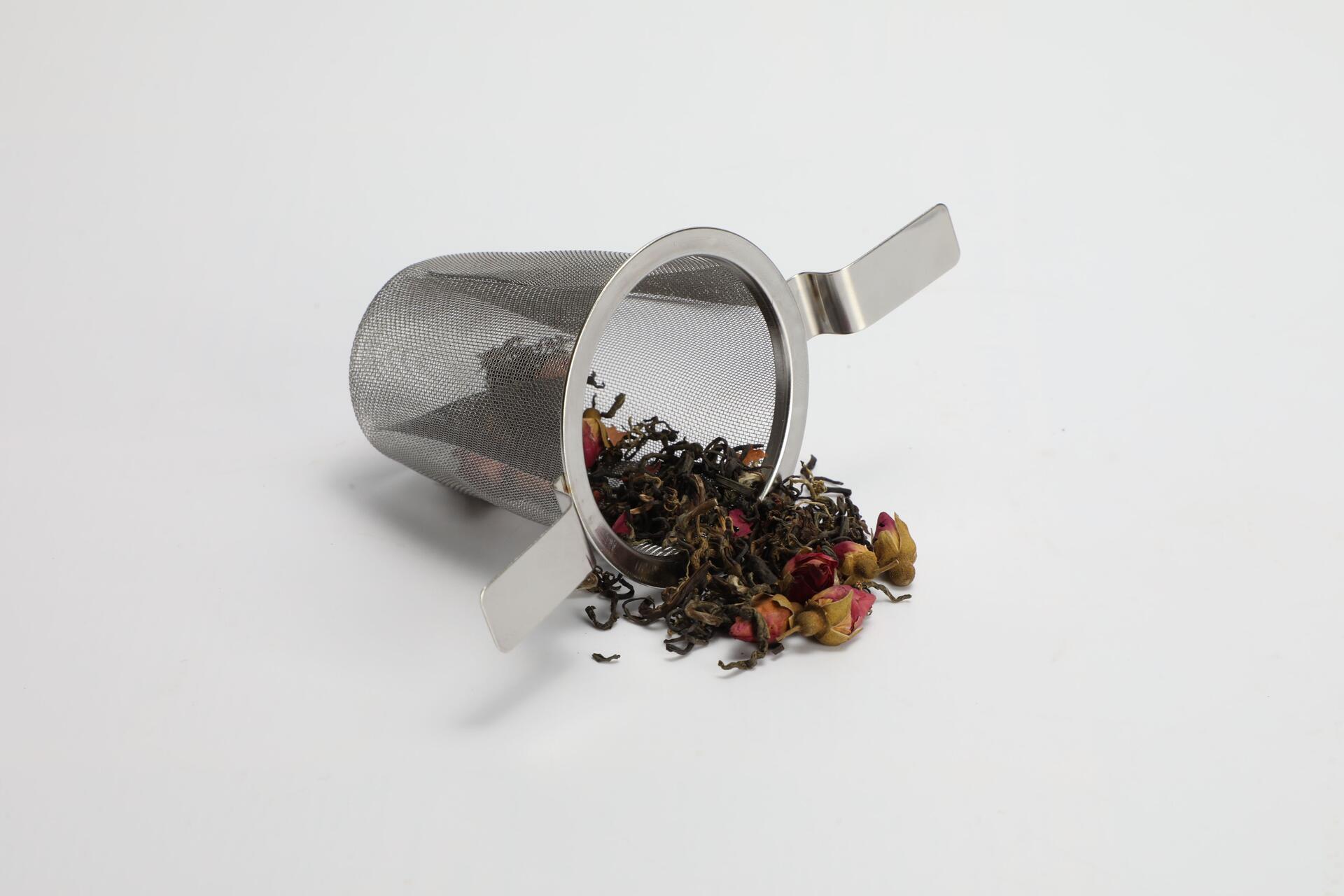 Hot Sale Fine Hole Stainless Steel Tea Infuser Double Handle Tea Strainer